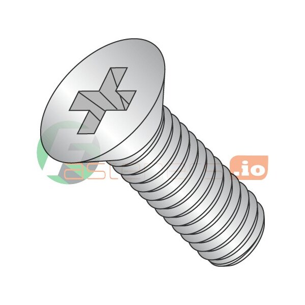 Newport Fasteners M5-0.80 x 50 mm Phillips Flat Machine Screw, Plain 18-8 Stainless Steel, 500 PK 291193 - main